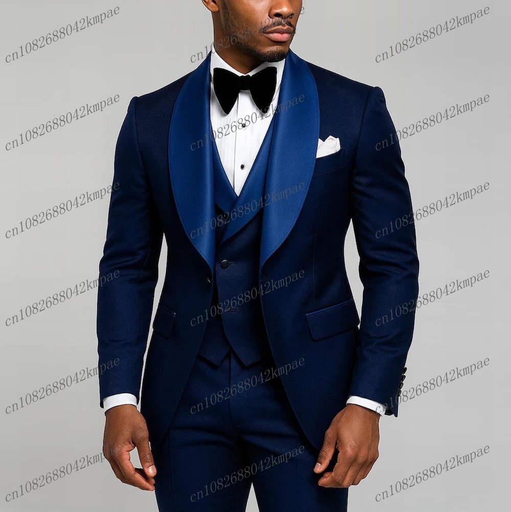 Young Men Formal Wear - Setelan Jas Pria Formal Biru Dongker