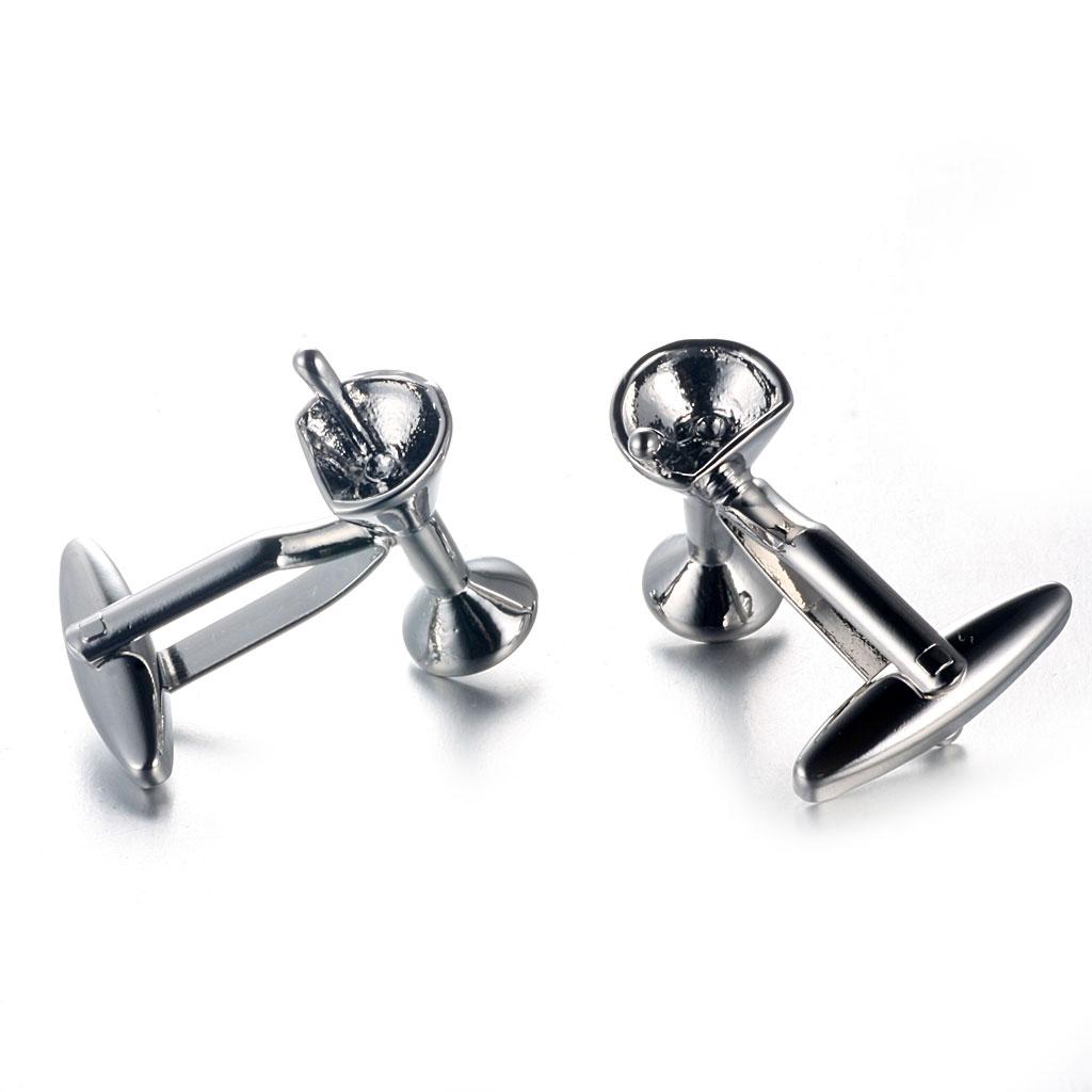 Cufflinks Silver Set - Kancing Manset Pria Kuningan Perak Aksesoris
