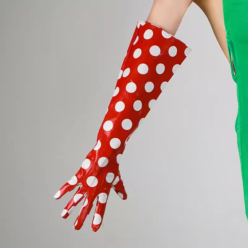 Formal Glove Leather - Sarung Tangan Panjang Kulit PU Motif