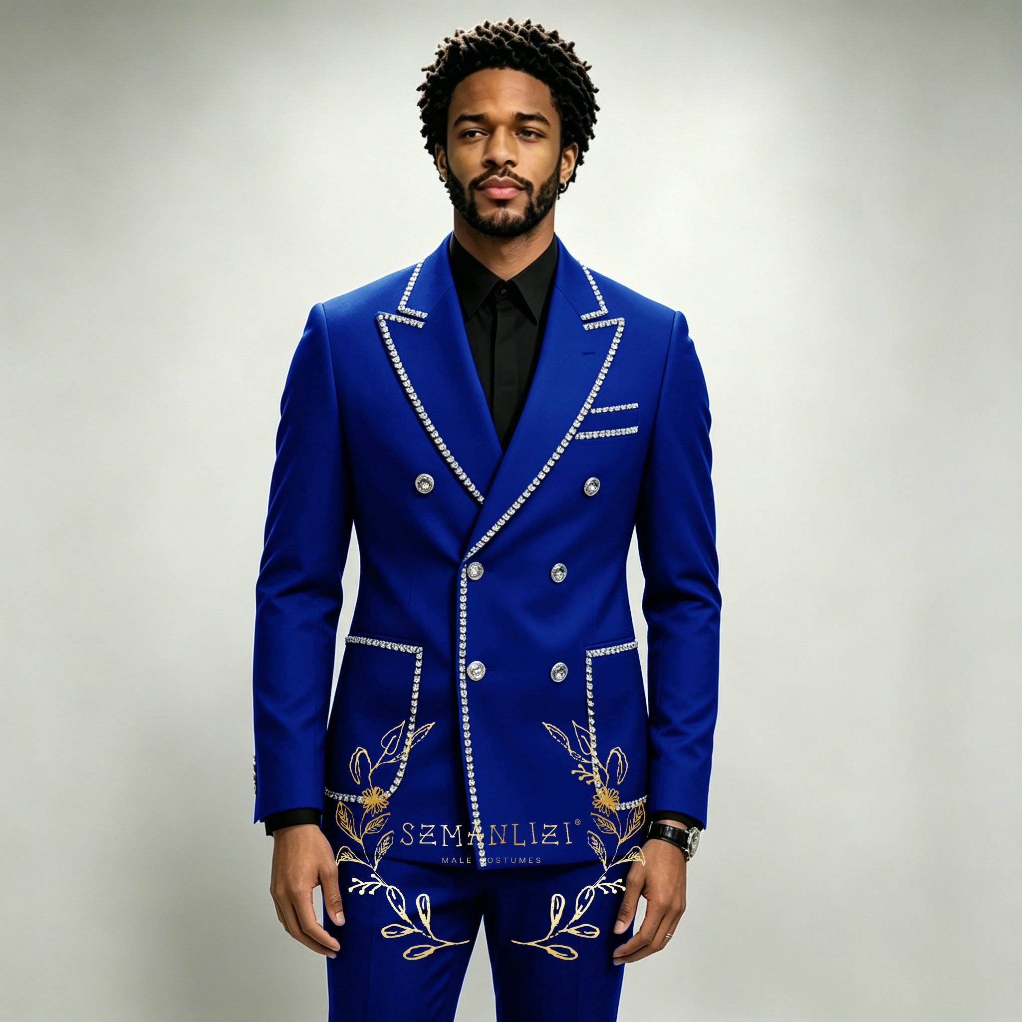 Men'S Formal Wear In Wedding - Jas Pria Mewah 2 Potong Biru