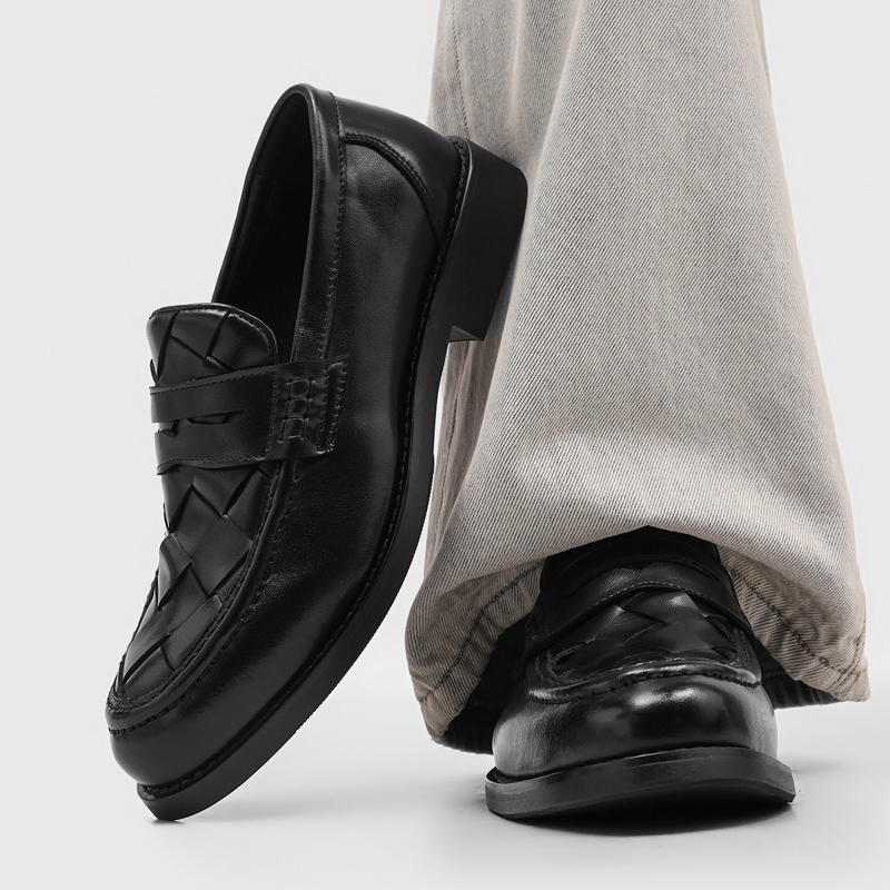 Men'S Formal Office Wear Shoes - Sepatu Loafer Penny Rajutan Tangan Pria,