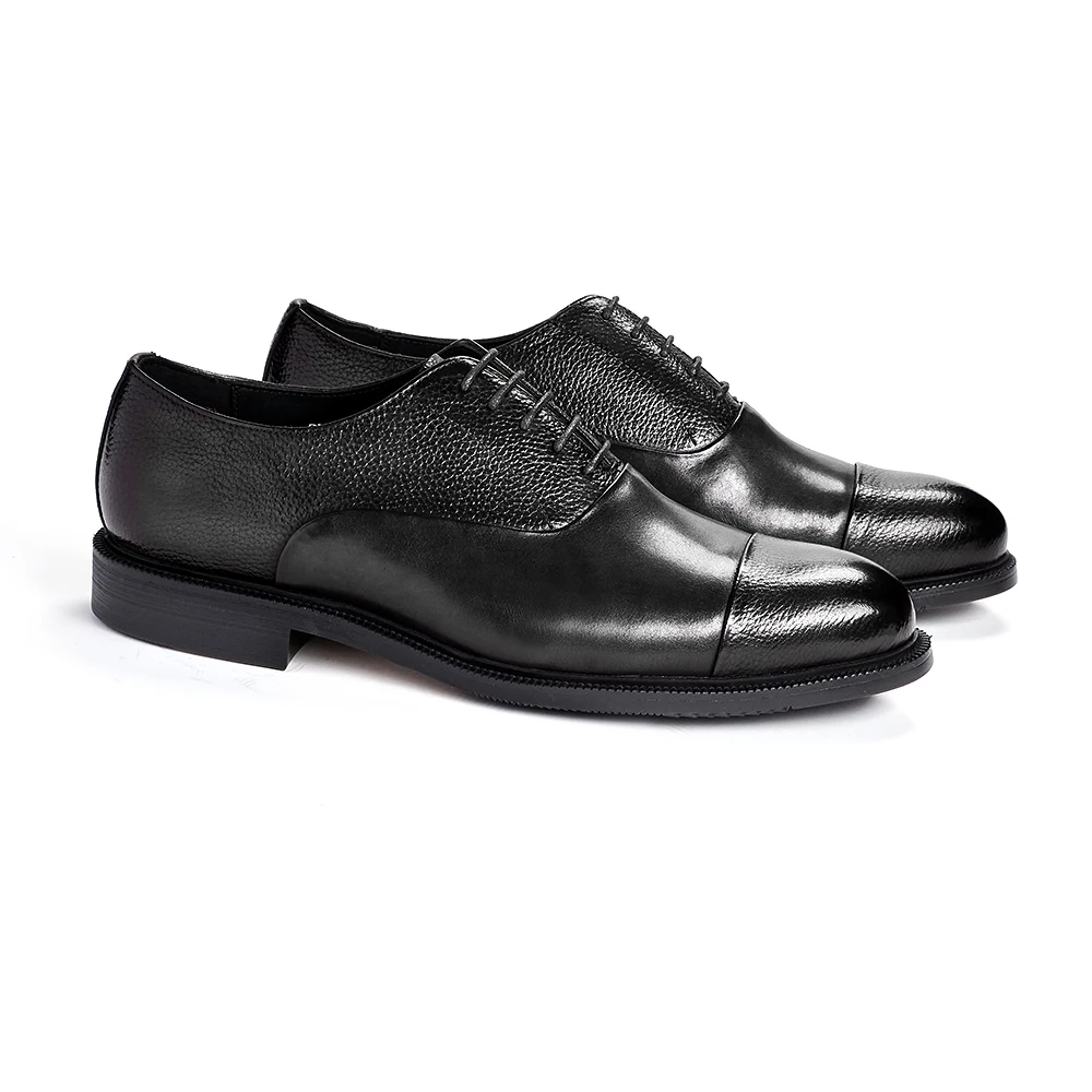 Young Men Formal Wear - Sepatu Oxford Kulit Sapi Asli Buatan