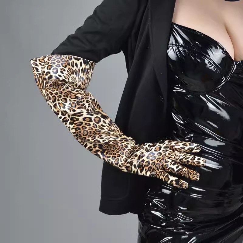 Formal Glove Leather - Sarung Tangan Panjang Kulit PU Motif
