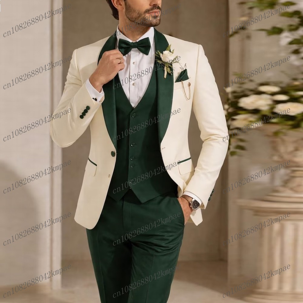 Young Men Formal Wear - Setelan Jas Pria Formal Warna Ivory