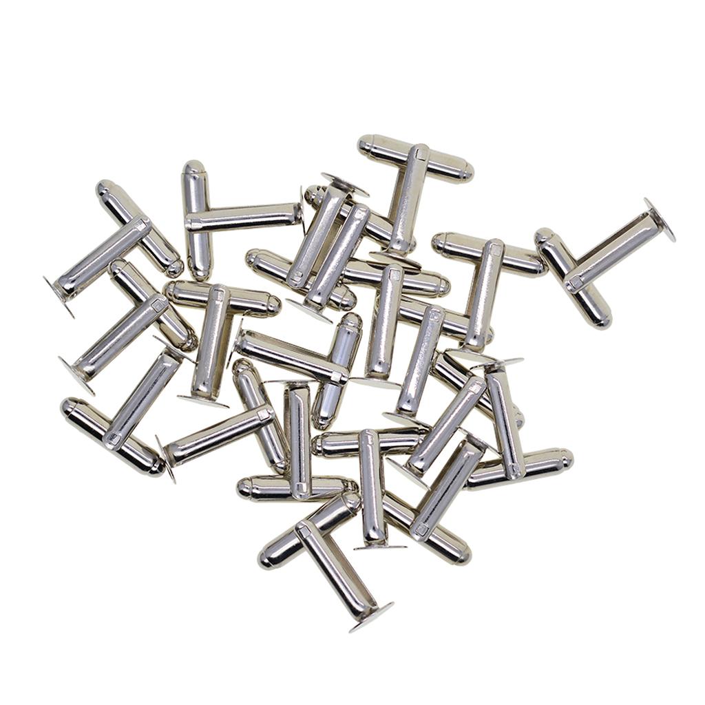 Cufflinks Silver Set - 20Pc Kancing Manset Berlapis Perak 8mm