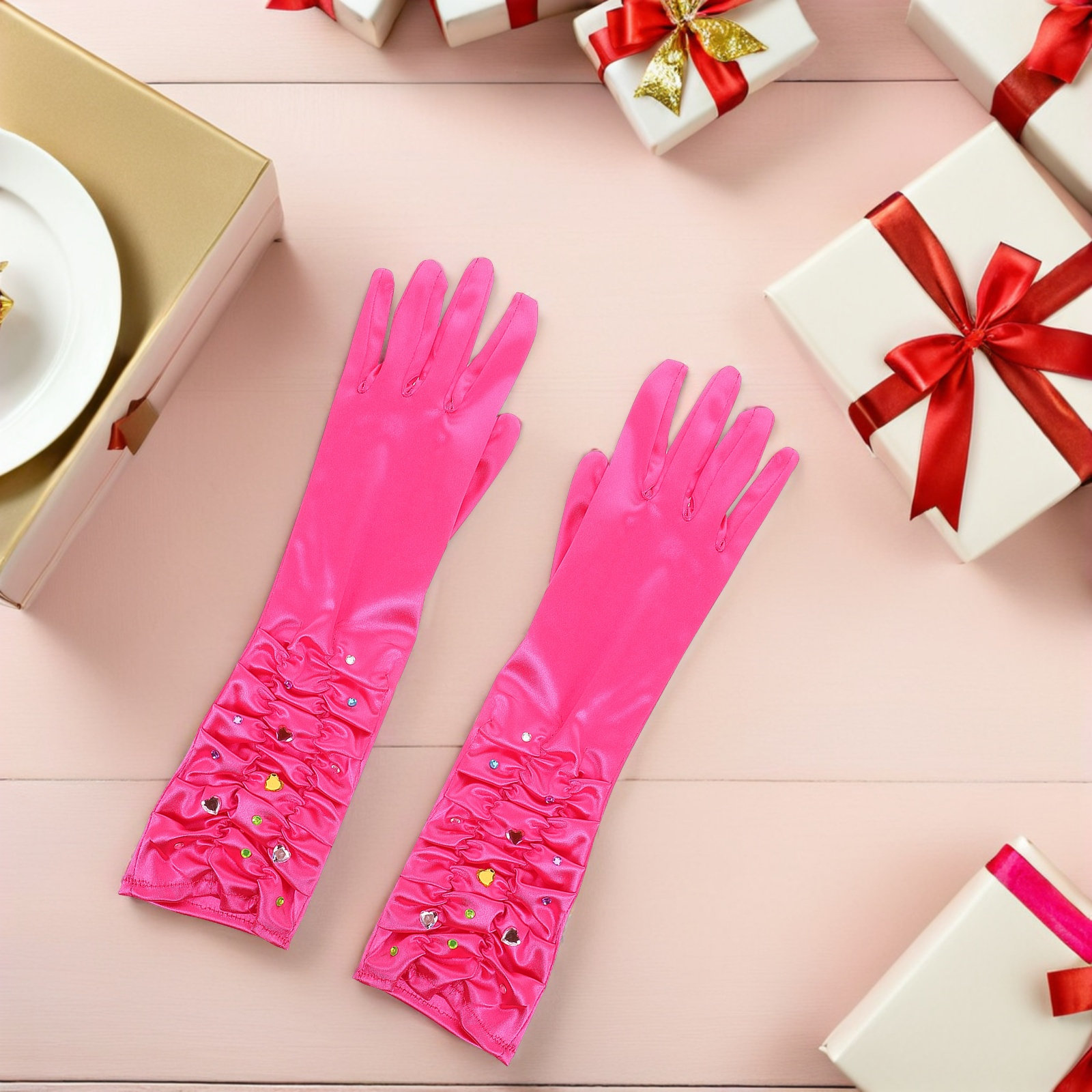 1Set Sarung Tangan Putri untuk - Formal Glove Leather ulasan dan harga