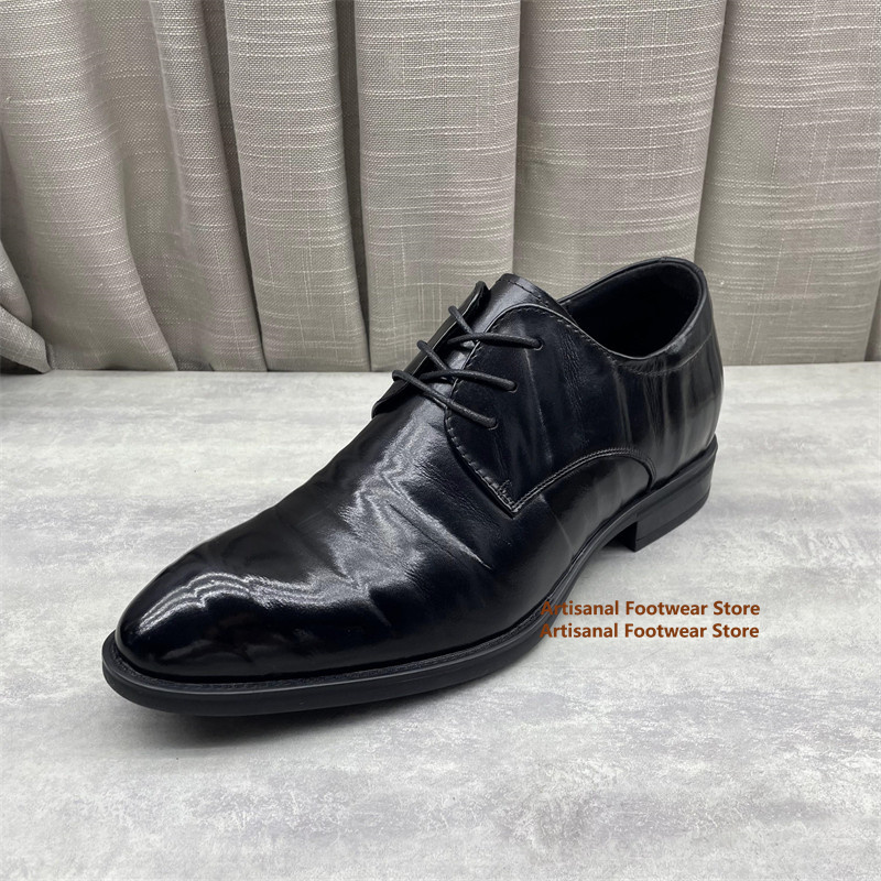 Sepatu Oxford Kulit Hitam Pria - Men'S Formal Office Wear Shoes ulasan dan harga