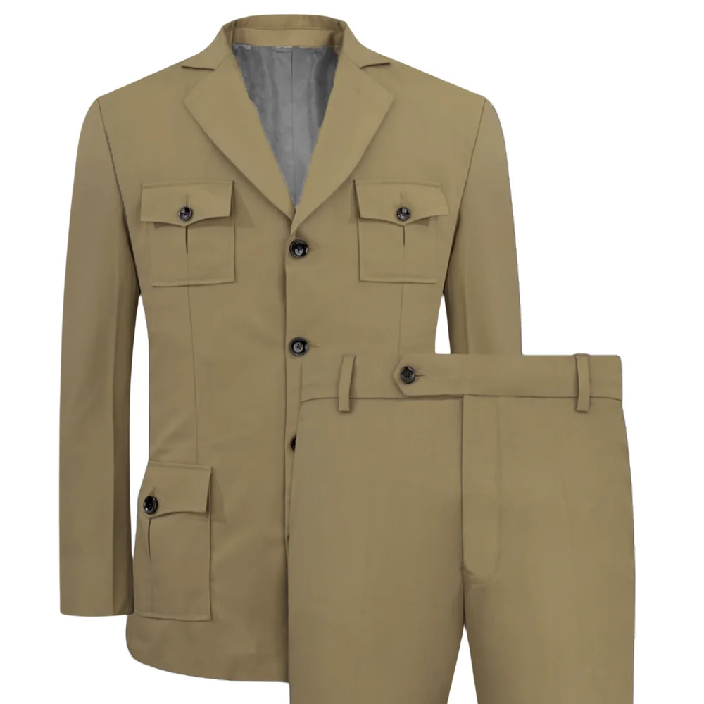 Setelan Pria Jakcet Kasual Kha - Khaki Formal Wear Men ulasan dan harga