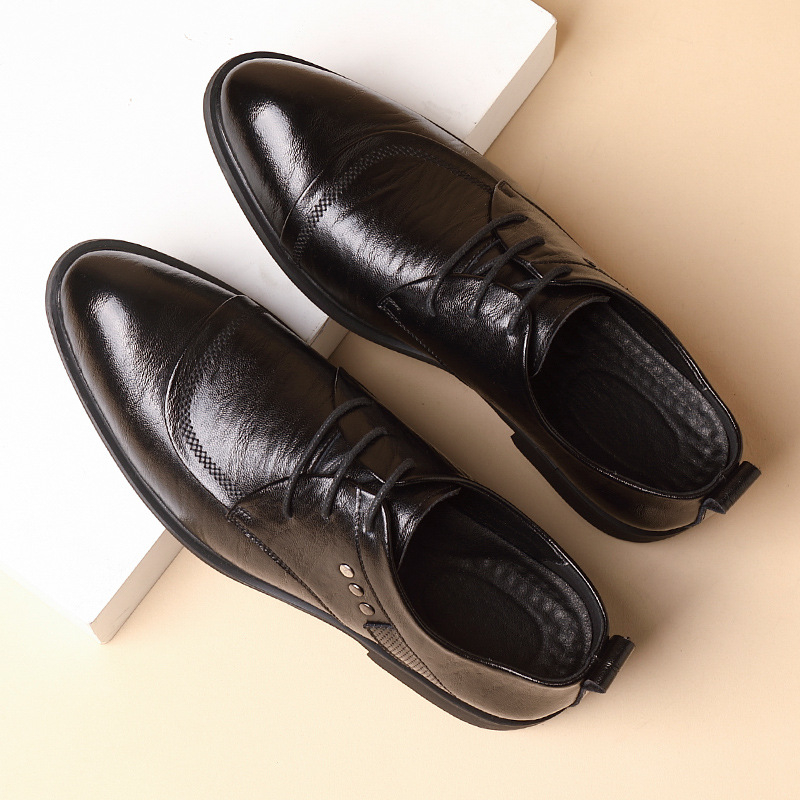 Sepatu Oxford Kulit Dengan Det - Men'S Formal Office Wear Shoes ulasan dan harga
