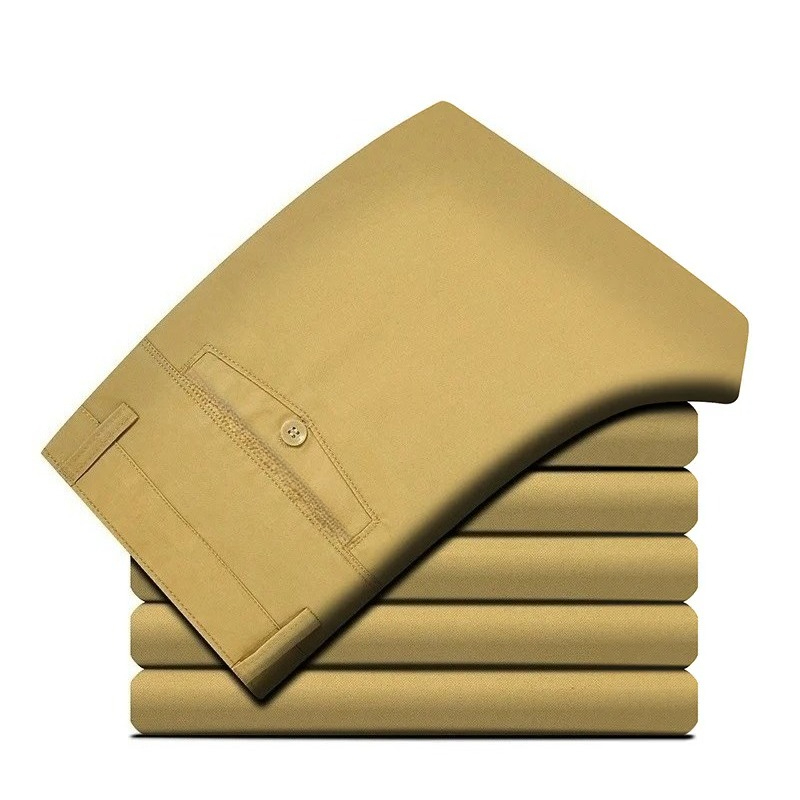 Celana Kasual Pria 100% Katun, - Khaki Formal Wear Men ulasan dan harga