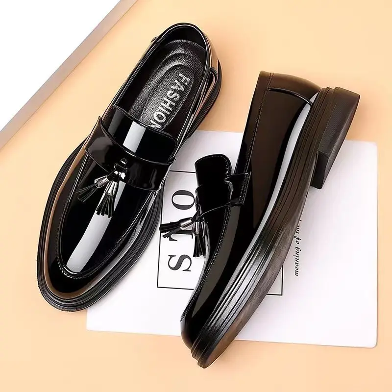 Sepatu sosial hitam pria, cair - Young Men Formal Wear ulasan dan harga