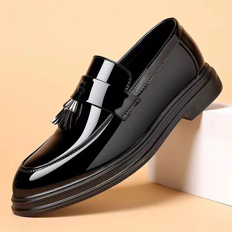 Sepatu sosial hitam pria, cair - Young Men Formal Wear ulasan dan harga