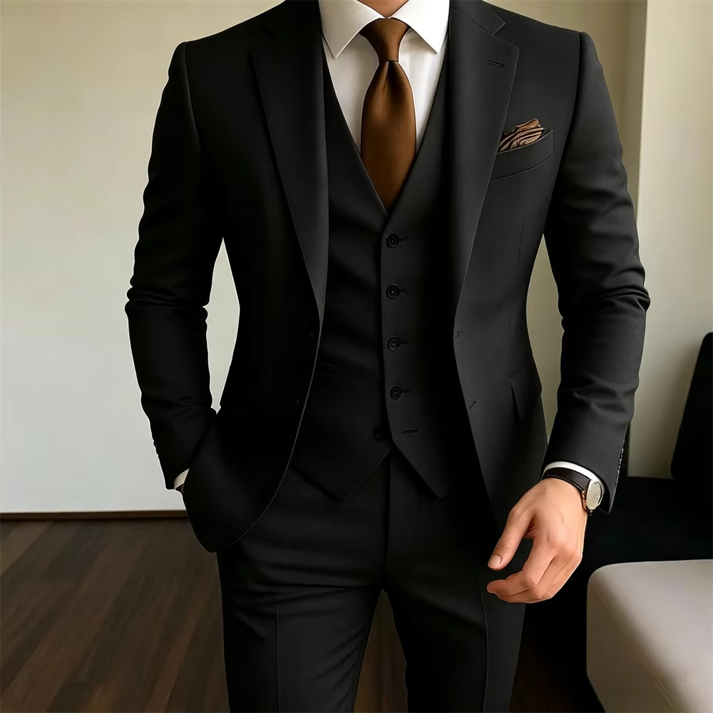 Setelan Pria Khaki 3 Potong Ja - Khaki Formal Wear Men ulasan dan harga