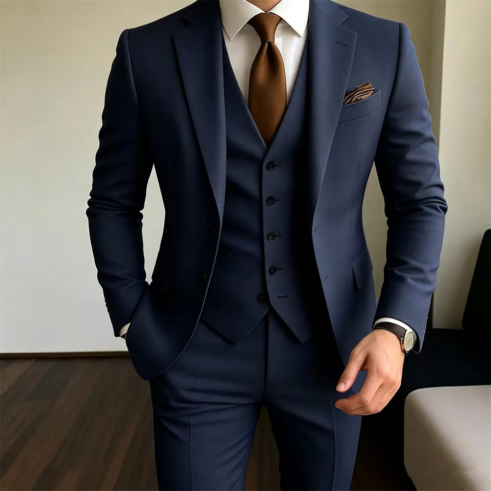 Setelan Pria Khaki 3 Potong Ja - Khaki Formal Wear Men ulasan dan harga