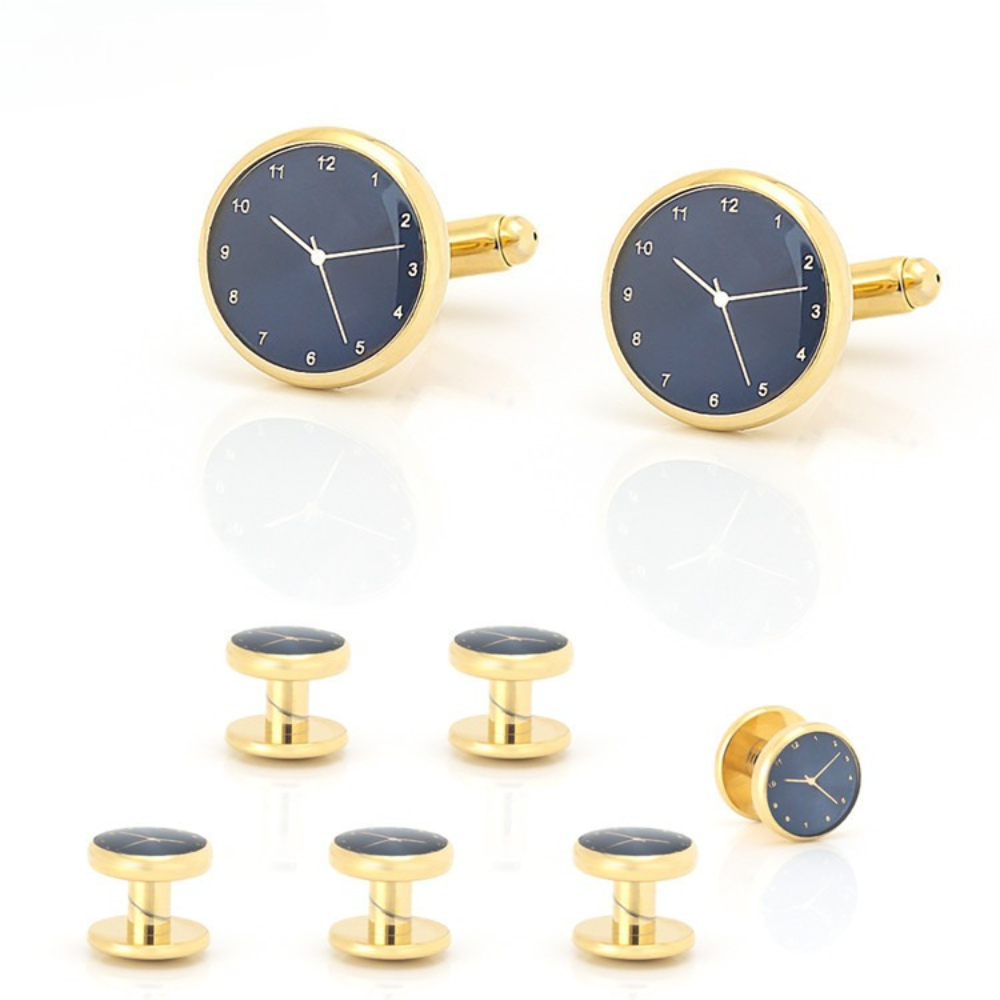 Set Aksesoris Pria 6-in-1: Jam - Cufflinks Silver Set ulasan dan harga