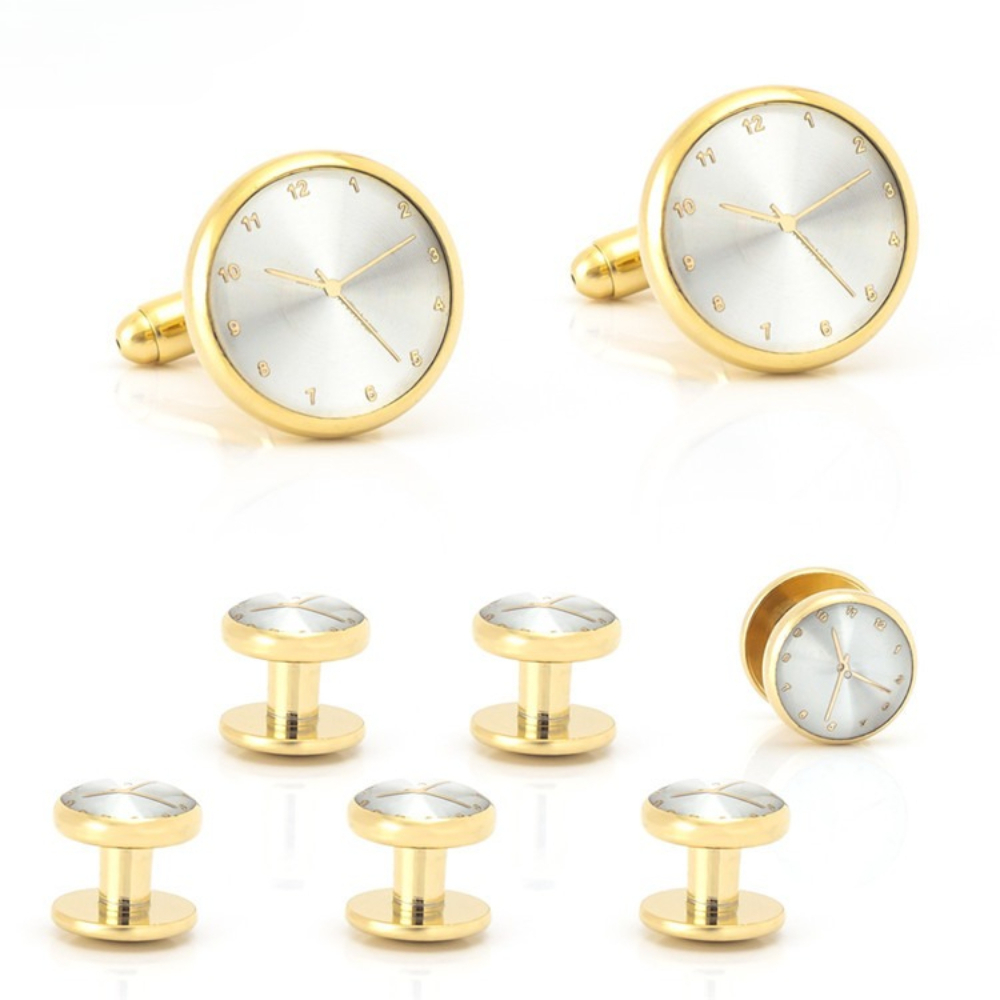 Set Aksesoris Pria 6-in-1: Jam - Cufflinks Silver Set ulasan dan harga