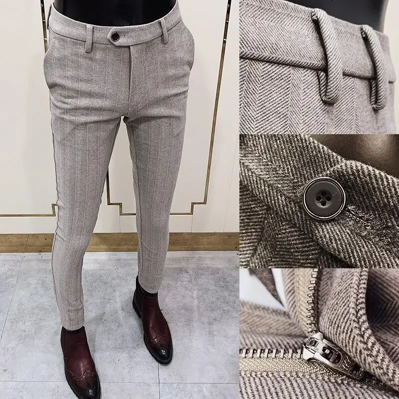 Celana setelan wol tebal pria, - Men Formal Wear Dress ulasan dan harga