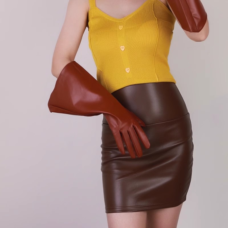 Sarung tangan coklat panjang l - Formal Glove Leather ulasan dan harga