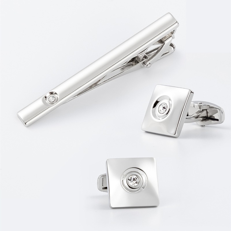 Set Kancing Manset dan Penjepi - Cufflinks Silver Set ulasan dan harga