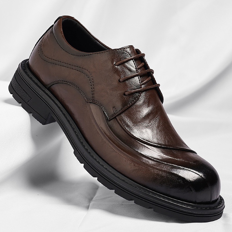 Sepatu Kulit Asli Coklat Mengk - Men'S Formal Wear In Wedding ulasan dan harga