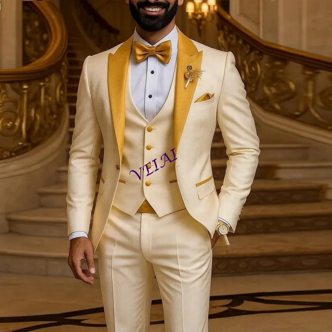 Jas Pria Formal Warna Ivory de - Young Men Formal Wear ulasan dan harga