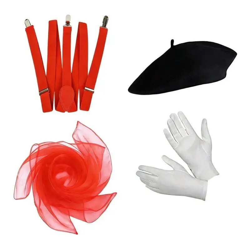 4PCS Kostum Mime Pria Wanita S - Formal Wear Gloves Men ulasan dan harga