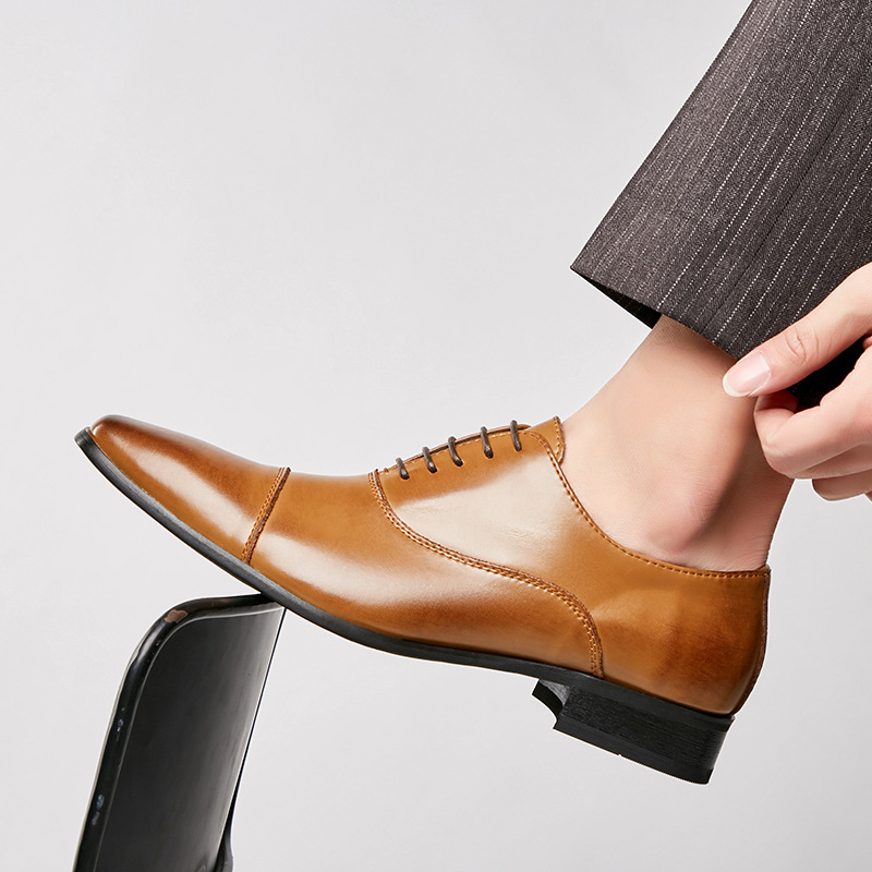 Sepatu Pria Bisnis Model Terba - Young Men Formal Wear ulasan dan harga
