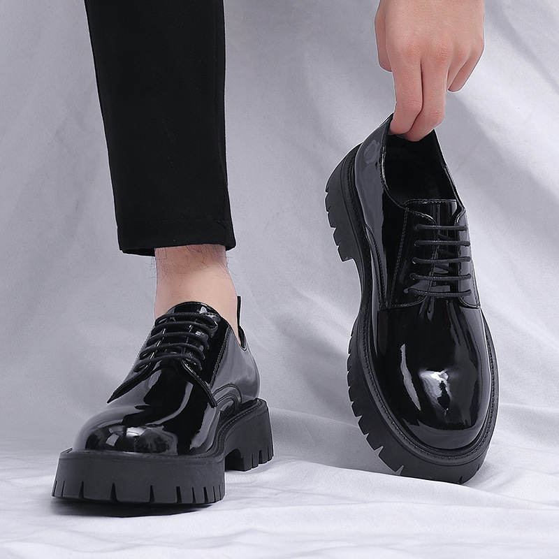 Sepatu Oxford Platform Chunky  - Men Formal Wear All Black ulasan dan harga