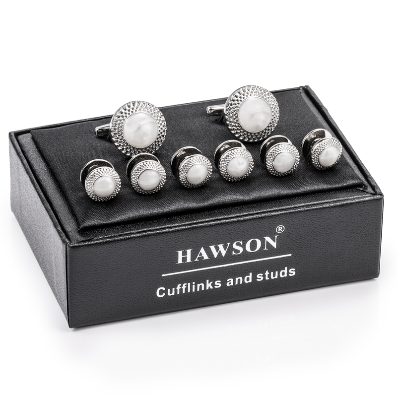 HAWSON Set Kancing Manset dan  - Cufflinks Silver Set ulasan dan harga