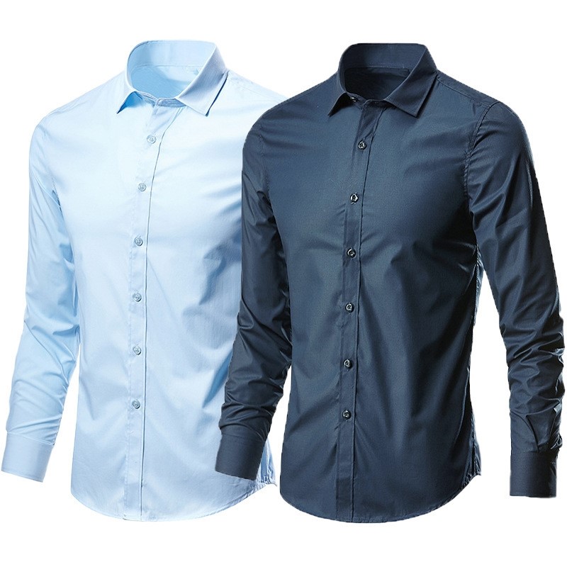 Kemeja Formal Katun Hitam untu - Men Formal Wear All Black ulasan dan harga