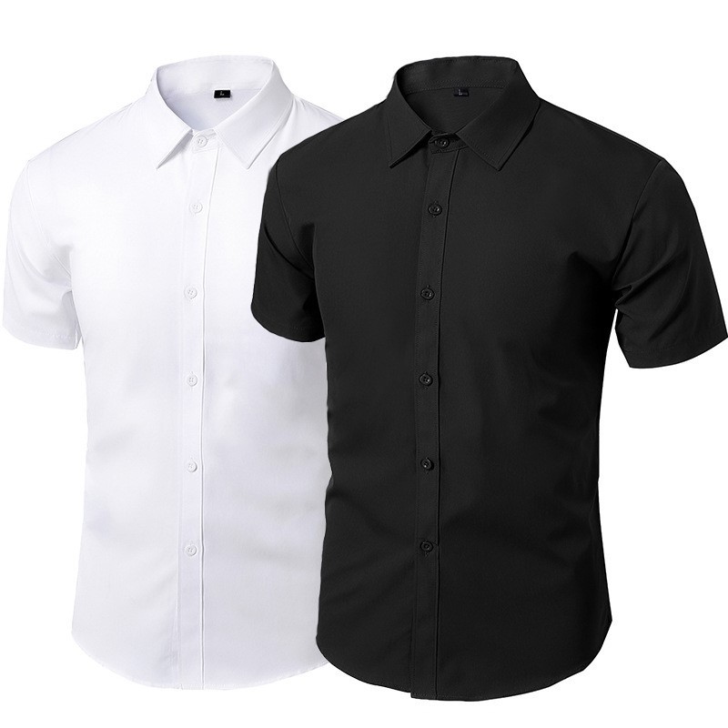 Kemeja Formal Katun Hitam untu - Men Formal Wear All Black ulasan dan harga