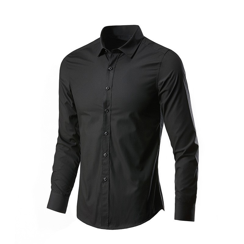 Kemeja Formal Katun Hitam untu - Men Formal Wear All Black ulasan dan harga