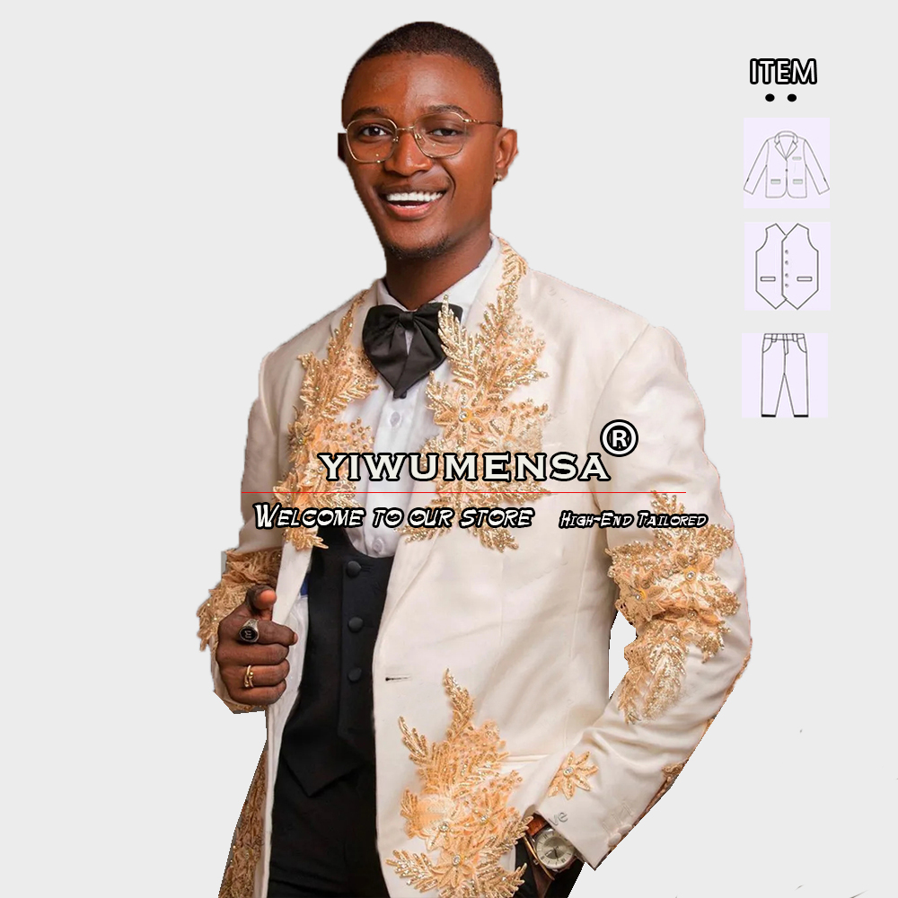 Setelan 3 Potong Kustom Pakaia - Men Formal Wear Dress ulasan dan harga