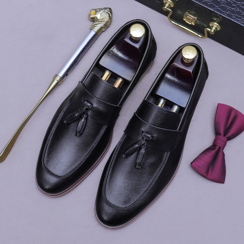Sepatu Loafer Kulit Asli Pria  - Men Formal Wear Dress ulasan dan harga