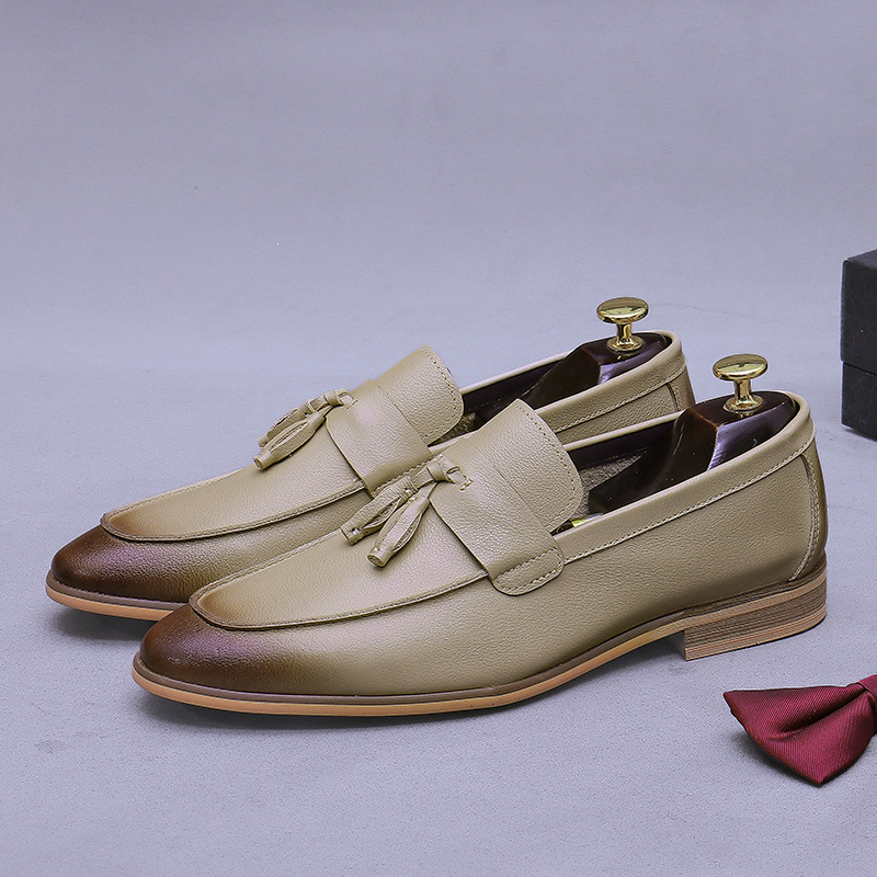 Sepatu Loafer Kulit Asli Pria  - Men Formal Wear Dress ulasan dan harga