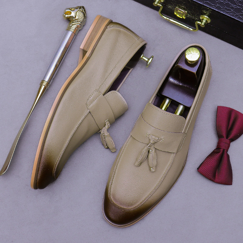 Sepatu Loafer Kulit Asli Pria  - Men Formal Wear Dress ulasan dan harga