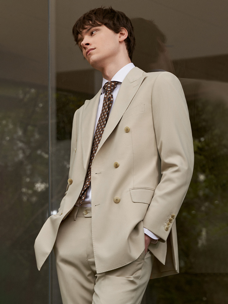 Set Setelan Pria Wol 30% Celan - Khaki Formal Wear Men ulasan dan harga