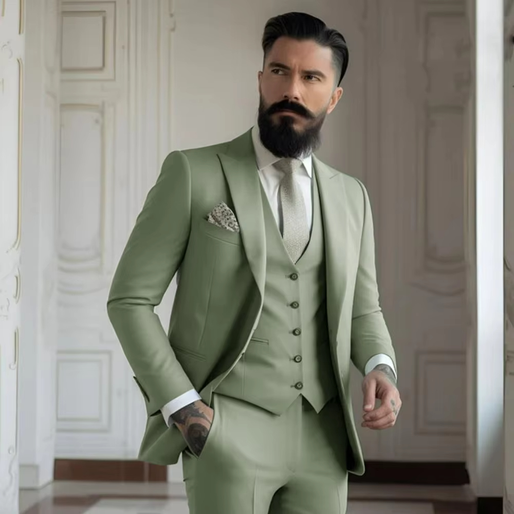 Setelan Pernikahan Khaki MenTu - Khaki Formal Wear Men ulasan dan harga