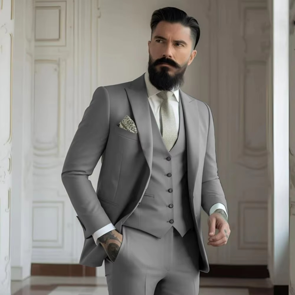 Setelan Pernikahan Khaki MenTu - Khaki Formal Wear Men ulasan dan harga