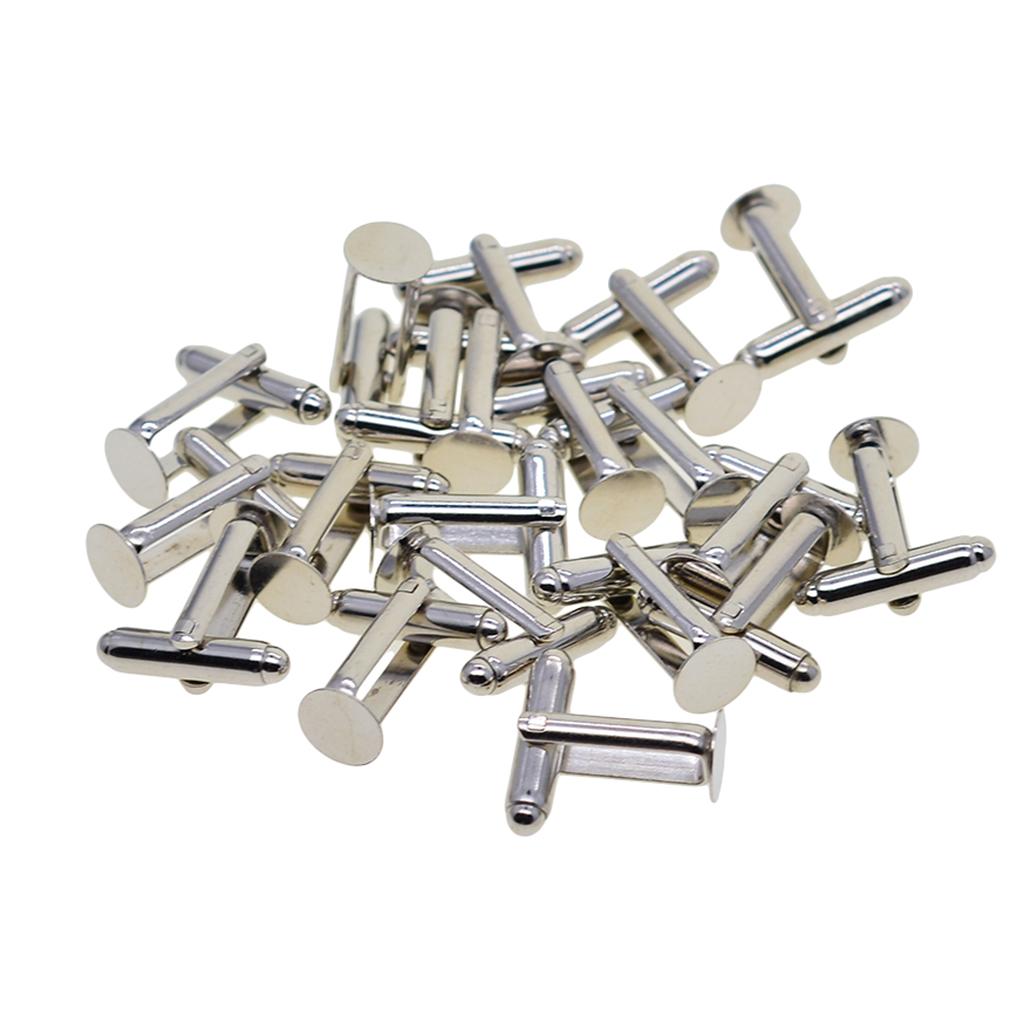 20Pc Kancing Manset Berlapis P - Cufflinks Silver Set ulasan dan harga