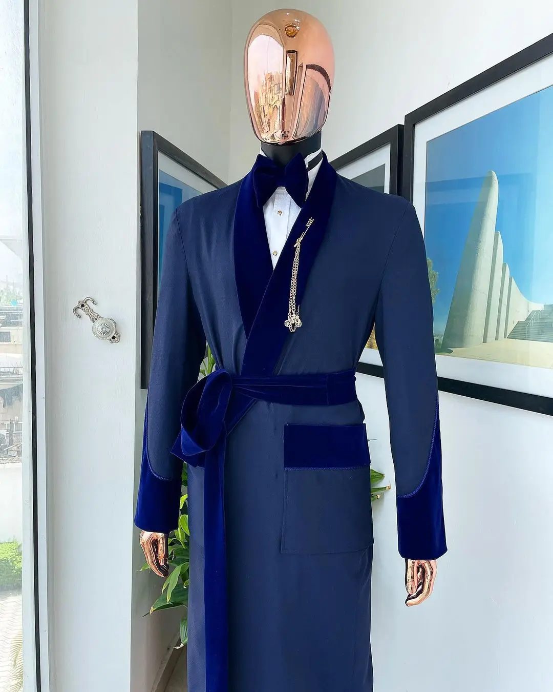 Jaket Panjang Pria Royal Blue, - Men Formal Wear Dress ulasan dan harga